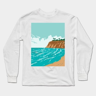 Del Mar Rivermouth in Orange County California WPA Poster Art Long Sleeve T-Shirt